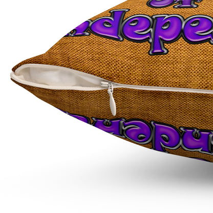 declaration of the independents - Spun Polyester Square Pillow - (dichromatic brown papyrus)