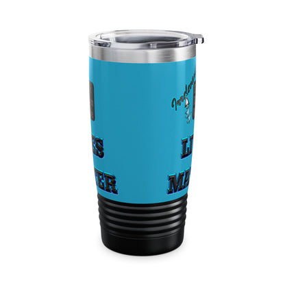 irrelevant - Ringneck Tumbler, 20oz (turquoise)