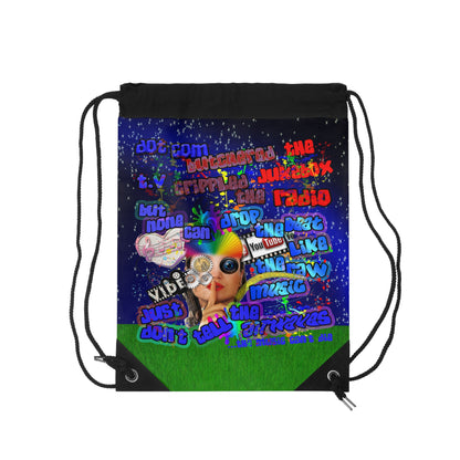drop the beat - Drawstring Bag ('snoops' background)