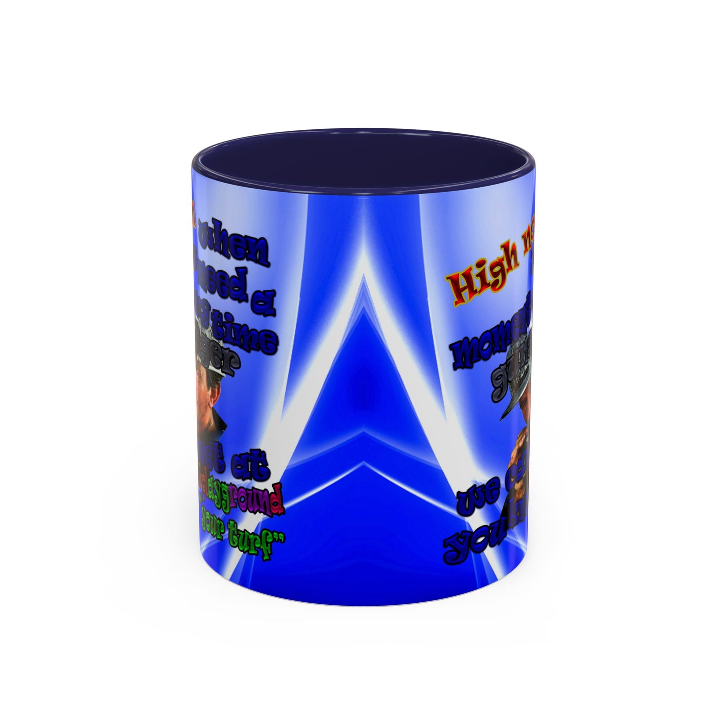 high noon - Accent Mug (blue-white wave)