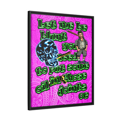 og - framed canvas art (pink swirl)