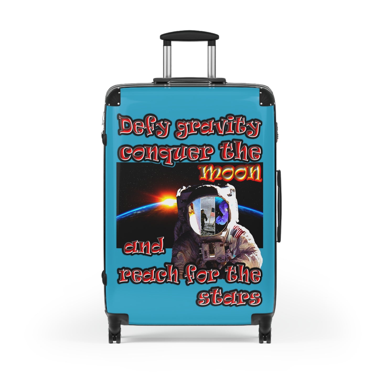 defy conquer reach - Suitcase (turquoise)