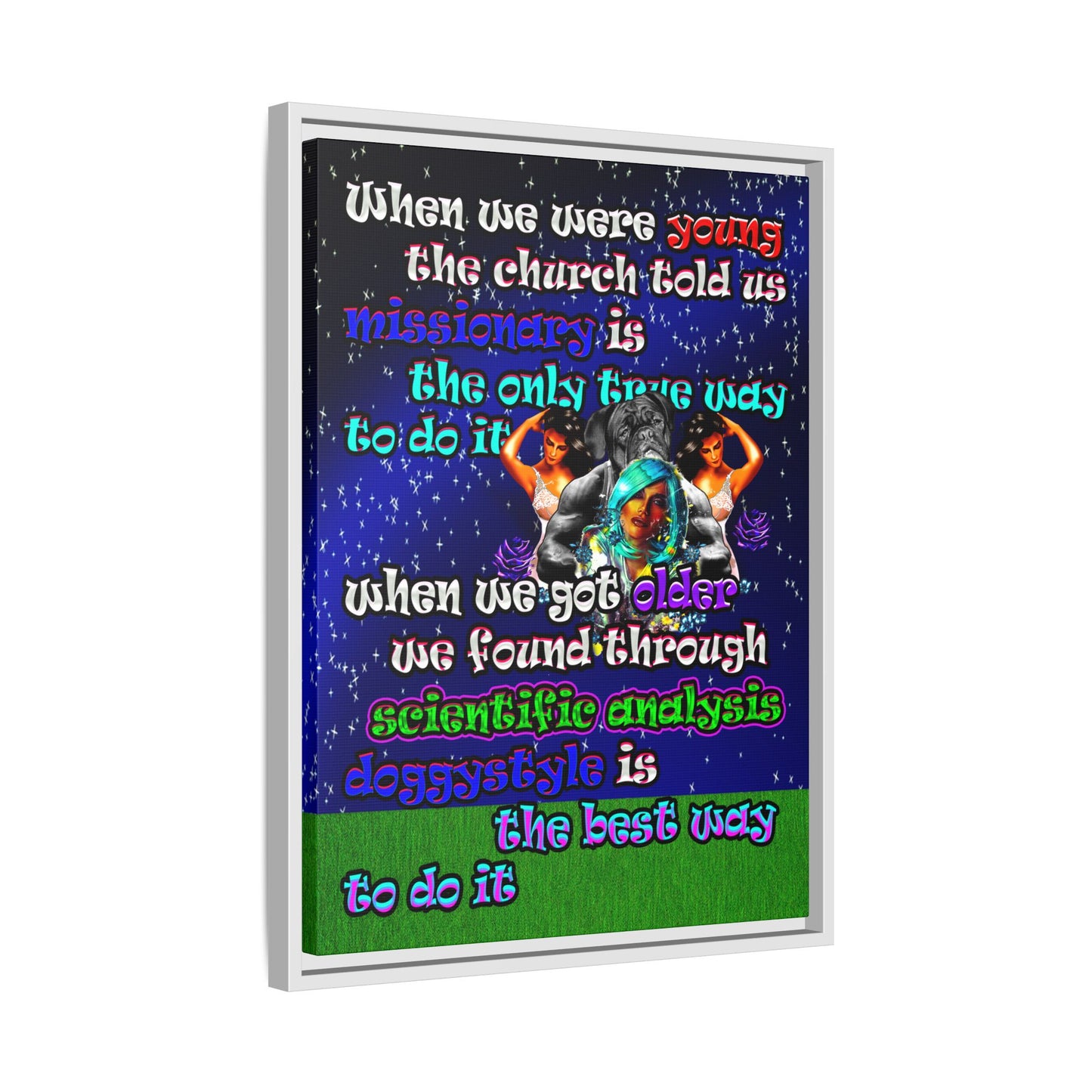 doggystyle - framed canvas art ('snoops' background)