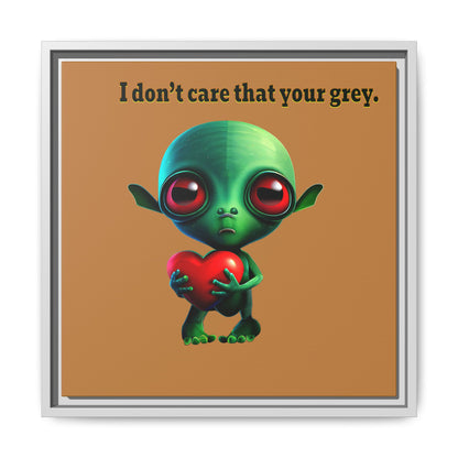 I don't care that your grey - framed canvas art (light brown)