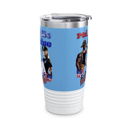 rw&b lives matter - Ringneck Tumbler, 20oz (light blue)
