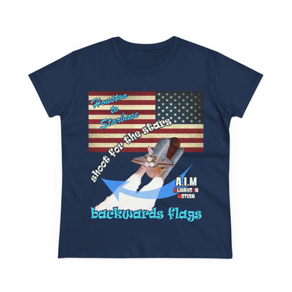 shoot for the stars - Women's Midweight Cotton Tee