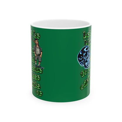 og - White Mug (dark green)
