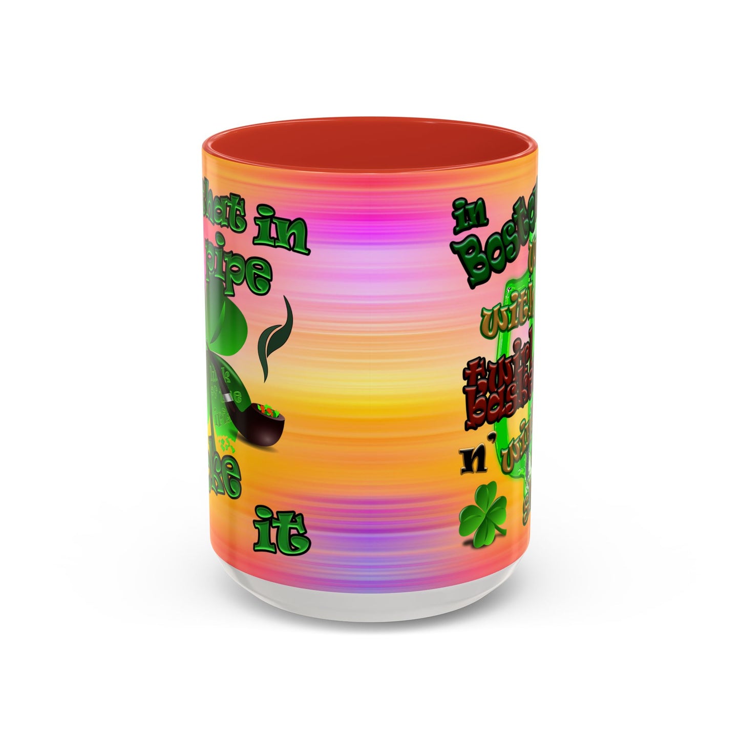 celtics logo - Accent Mug (color blur)