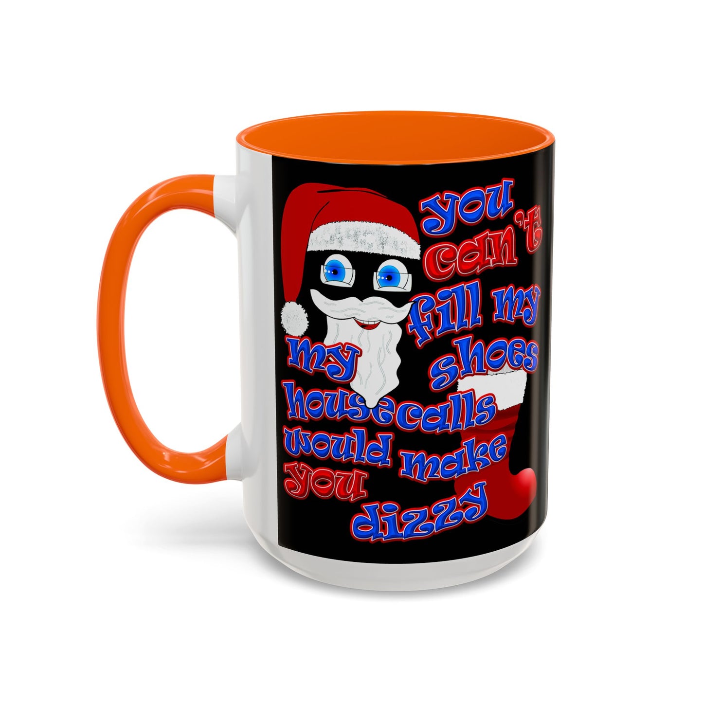 santa's shoes - Accent Mug (black)