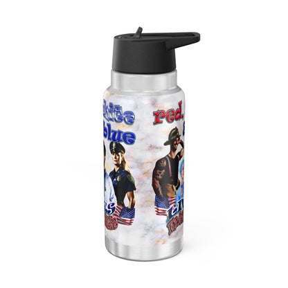 rw&b lives matter - Gator Tumbler, 32oz  (white marble)