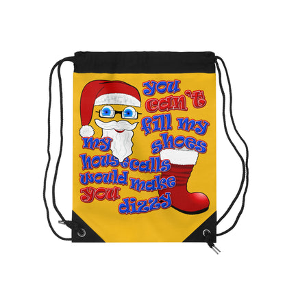 santa's shoes - Drawstring Bag (yellow)
