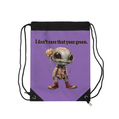 I don't care that your grey - Drawstring Bag (light purple)