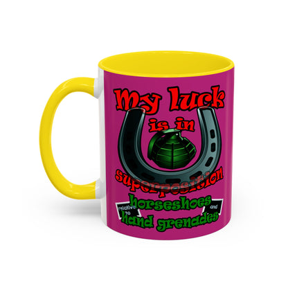 my luck - Accent Mug (pink)