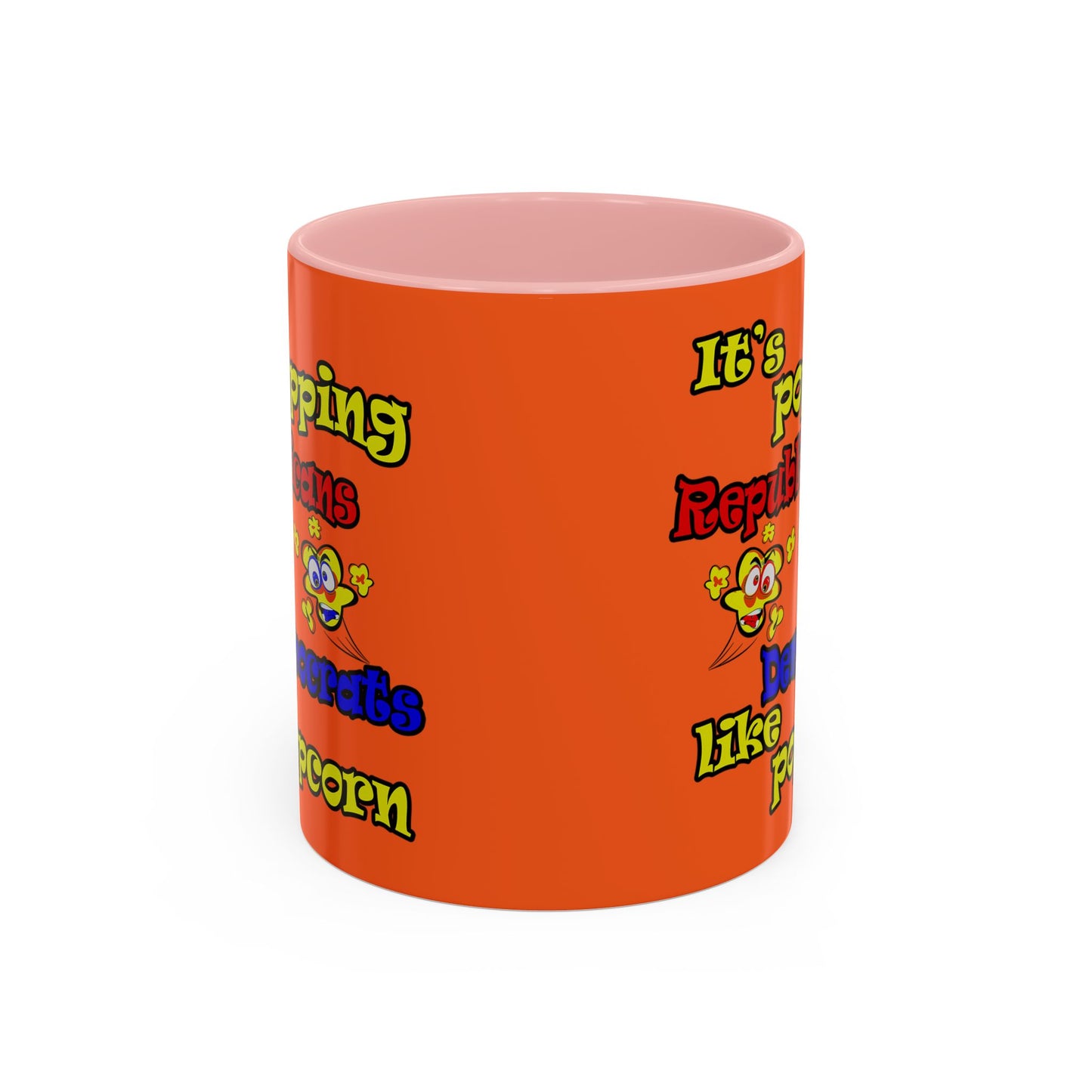 popping like popcorn - Accent Mug (orange)