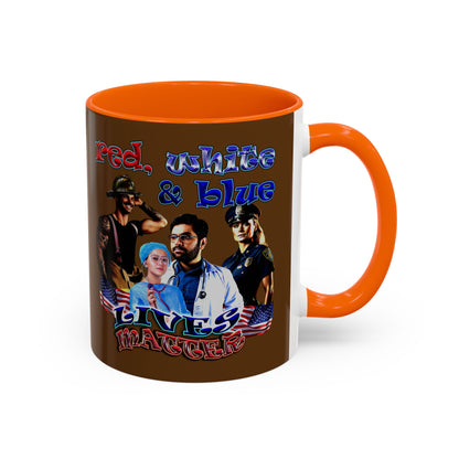 rw&b lives matter - Accent Mug (brown)
