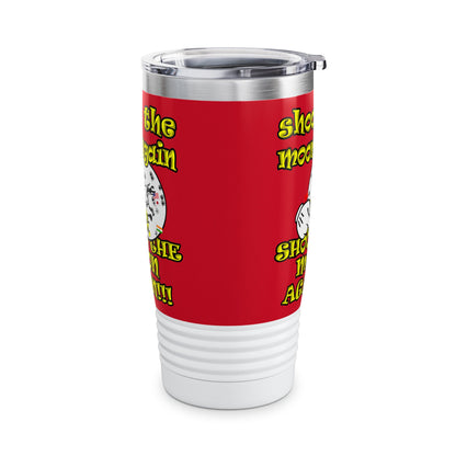 shoot the moon again - Ringneck Tumbler, 20oz (dark red)