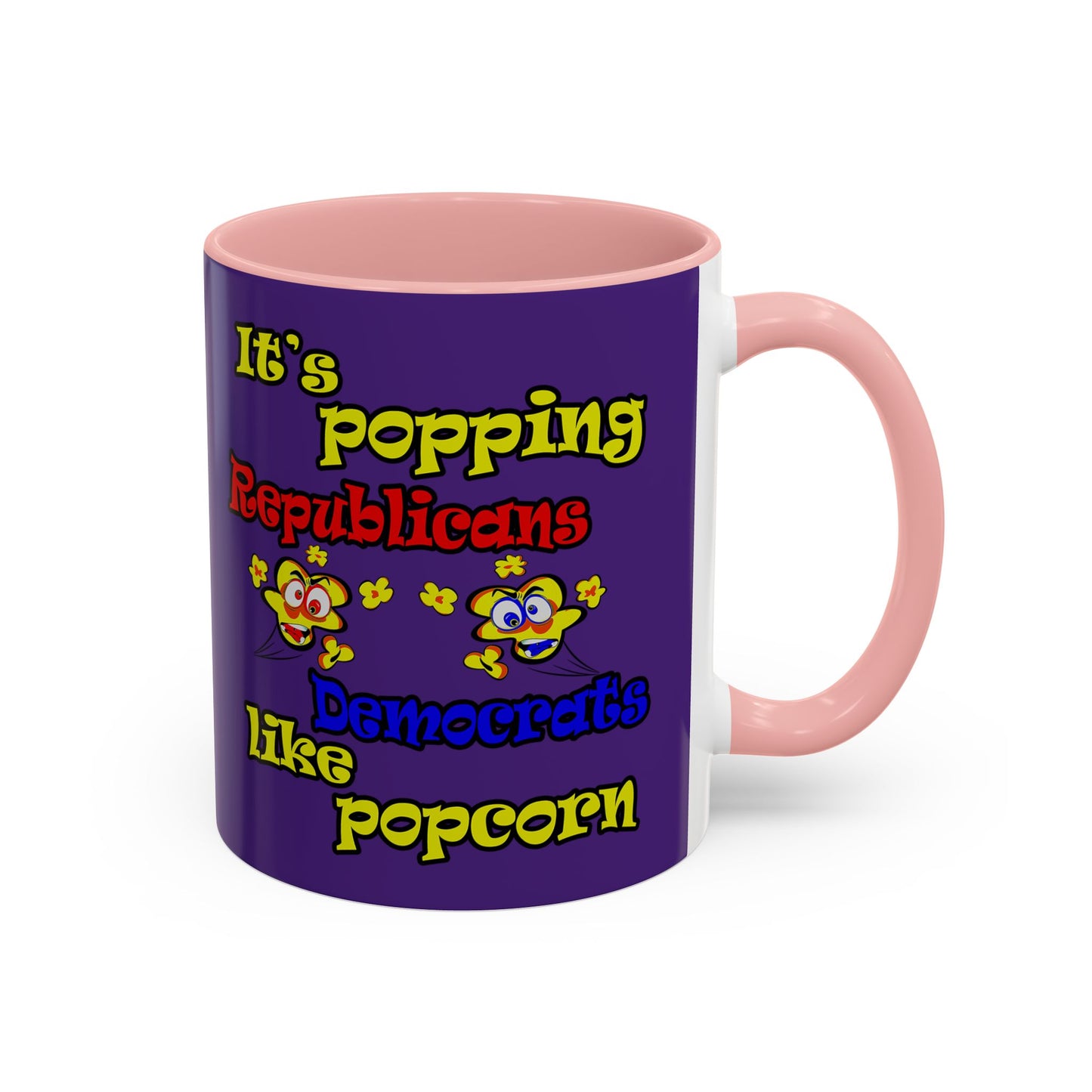 popping like popcorn - Accent Mug (purple)