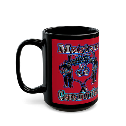 em cee squared - Black Mug (dark red)