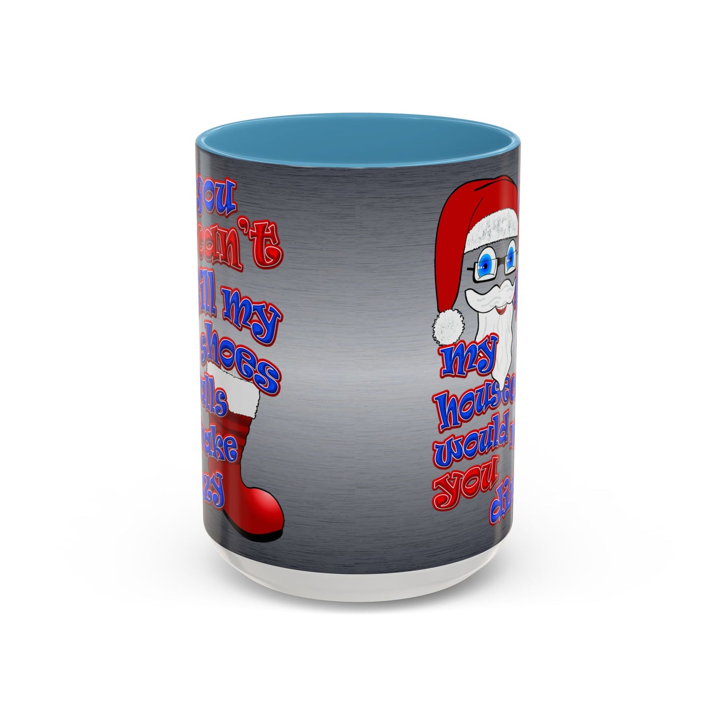 santa's shoes - Accent Mug (brushed nickel)