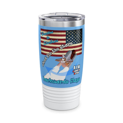 shoot for the stars - Ringneck Tumbler, 20oz (light blue)