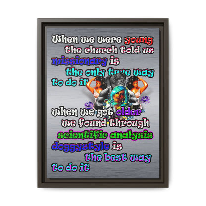 doggystyle - framed canvas art (brushed nickel)