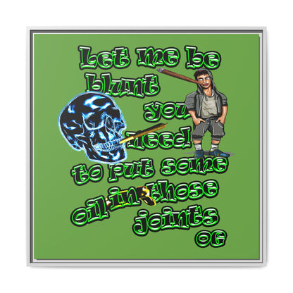 og - framed canvas art (green)