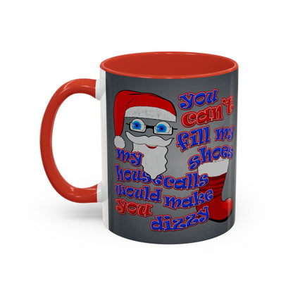 santa's shoes - Accent Mug (grey-light grey)