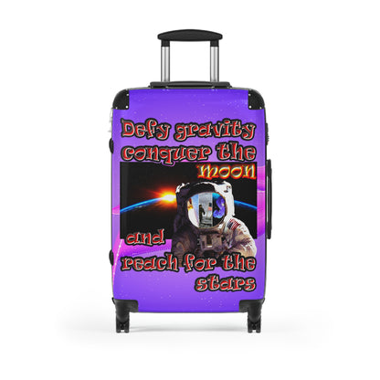 defy conquer reach - Suitcase (purple-pink wave)