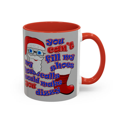 santa's shoes - Accent Mug (light grey)