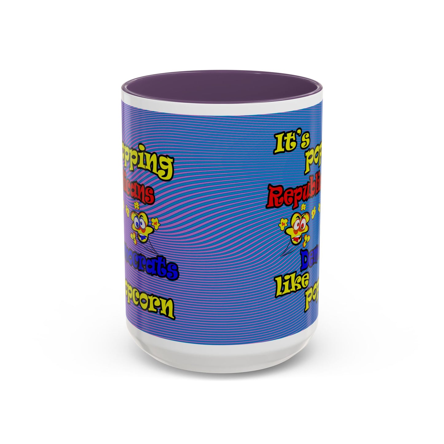 popping like popcorn - Accent Mug (light blue-purple wave)