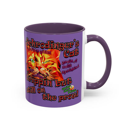 schrodinger's cat - Accent Mug (light purple)