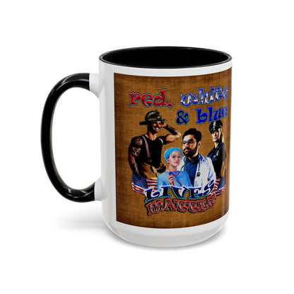 rw&b lives matter - Accent Mug (brown papyrus)