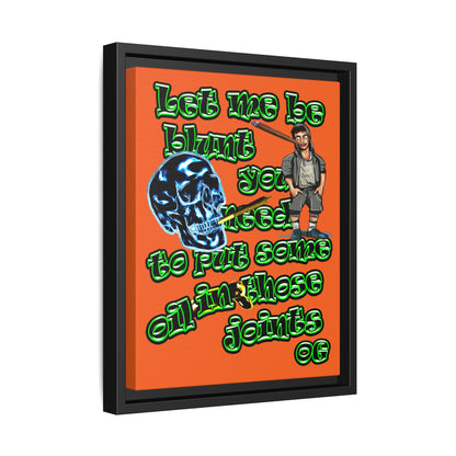 og - framed canvas art (orange)