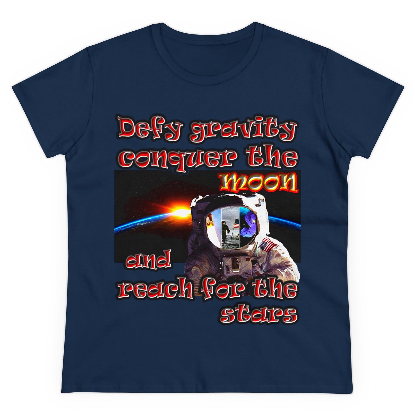 defy conquer reach - Women's Midweight Cotton Tee