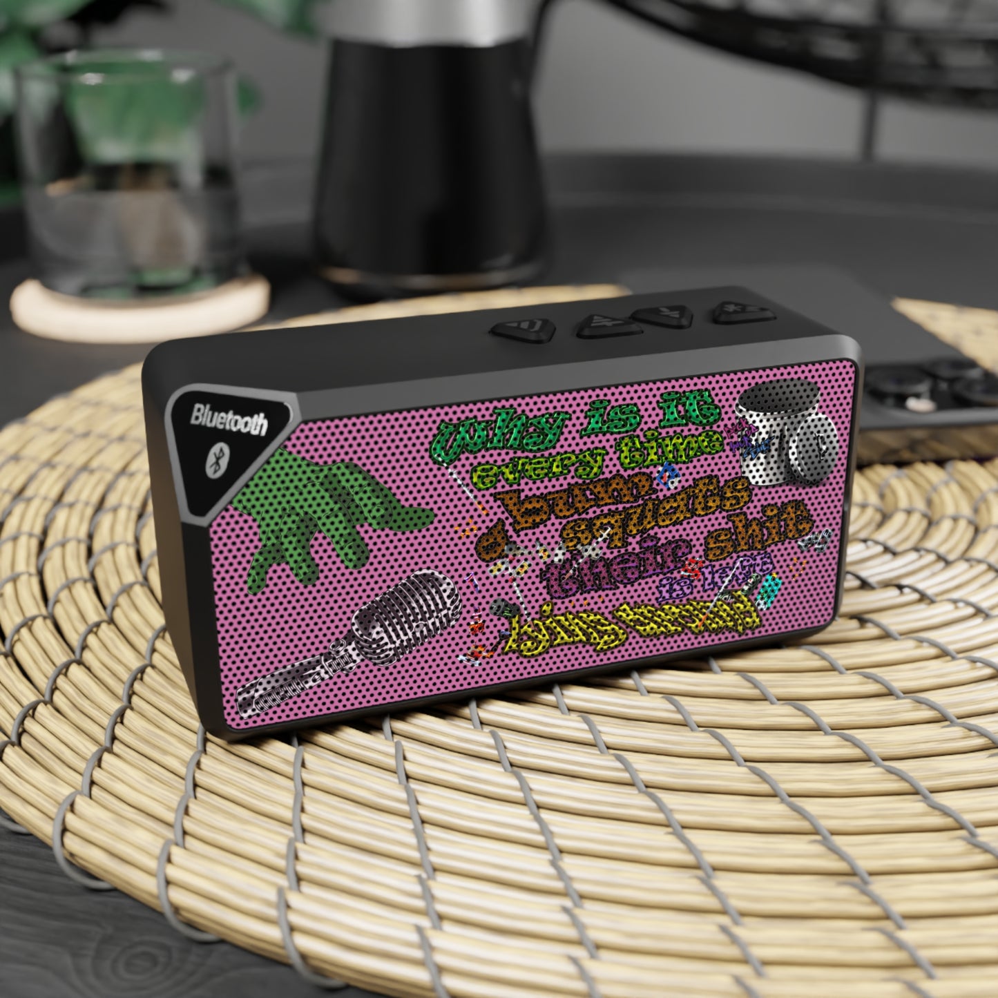 the bum's shit - Jabba Bluetooth Speaker (light pink)