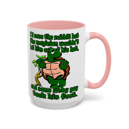turtle race - Accent Mug (white)