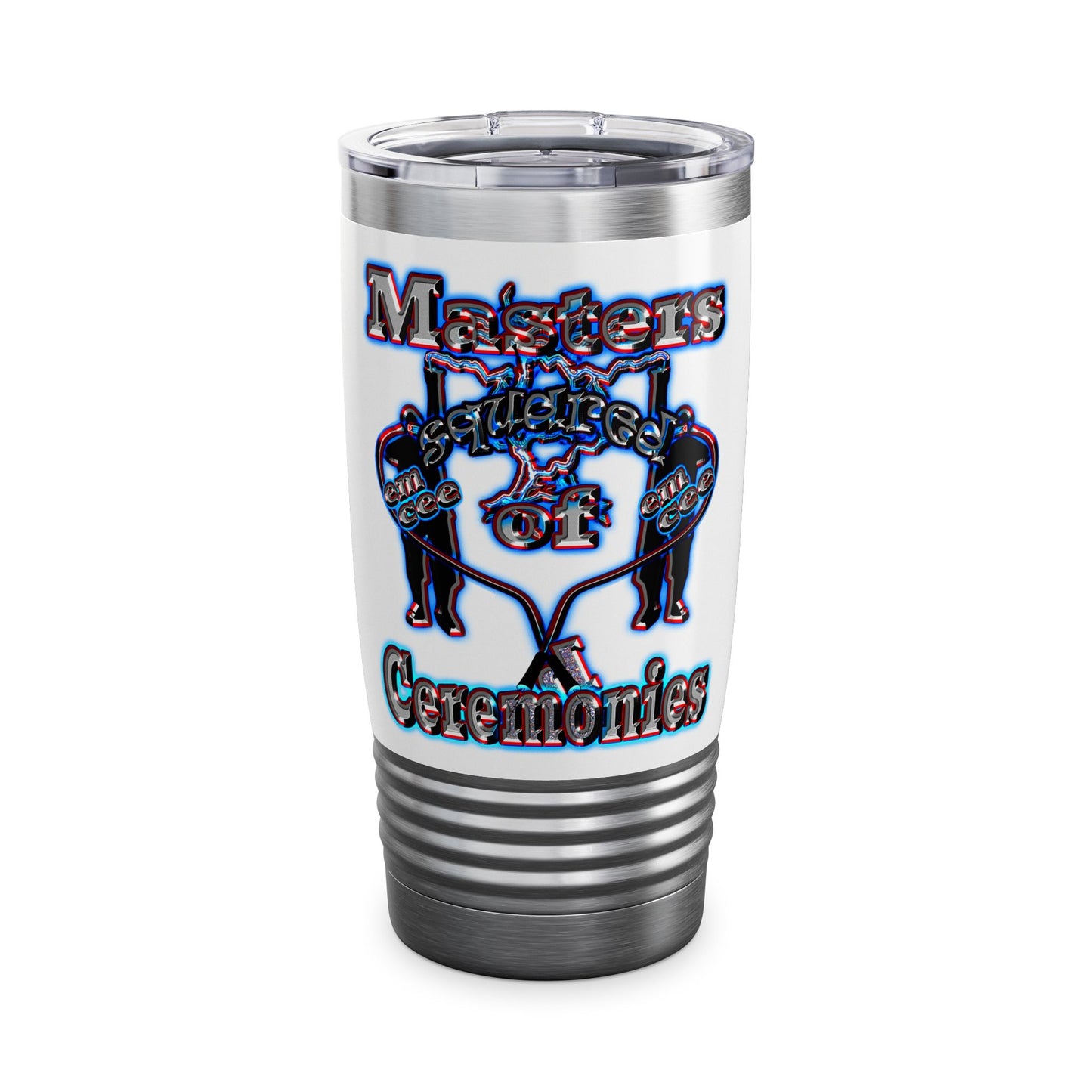 em cee squared - Ringneck Tumbler, 20oz (white)