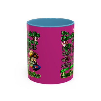 christmas spirits of boston - Accent Mug (pink)
