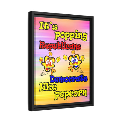 popping like popcorn - framed canvas art (color blur)