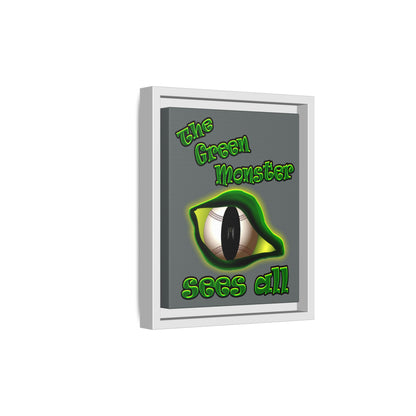 green monster - framed canvas art (dark grey)