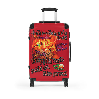 schrodinger's cat - Suitcase (dark red)