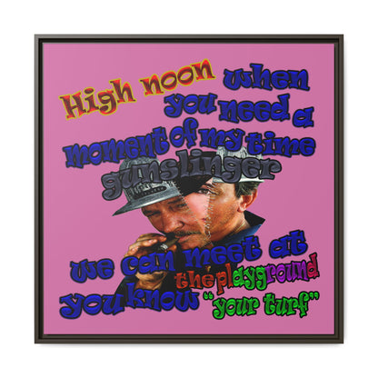 high noon - framed canvas art (light pink)