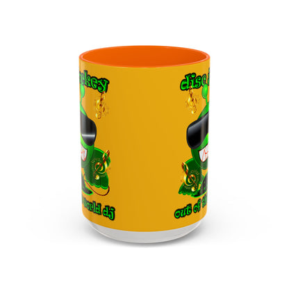 disc jockey - Accent Mug (yellow)