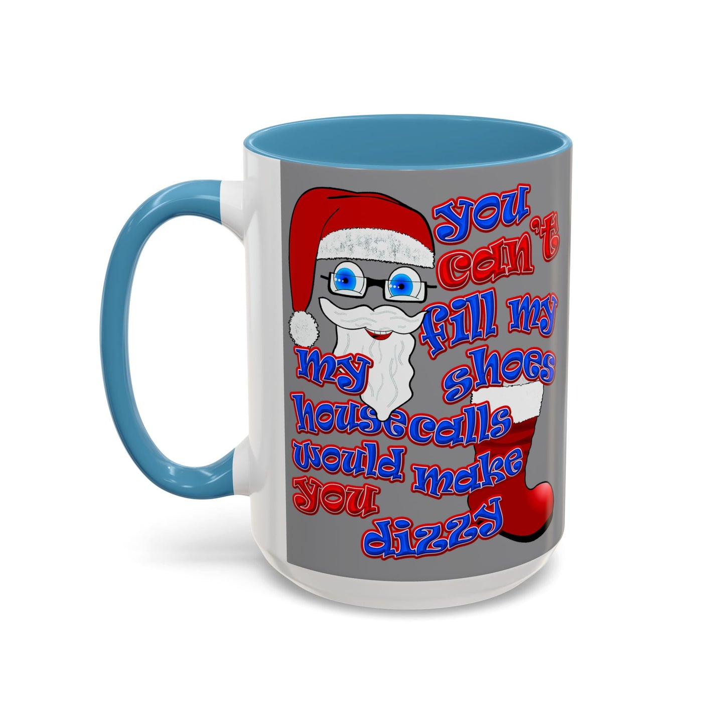 santa's shoes - Accent Mug (grey)