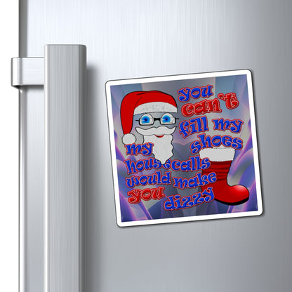 santa's shoes - Magnets - (grey-pink wave)