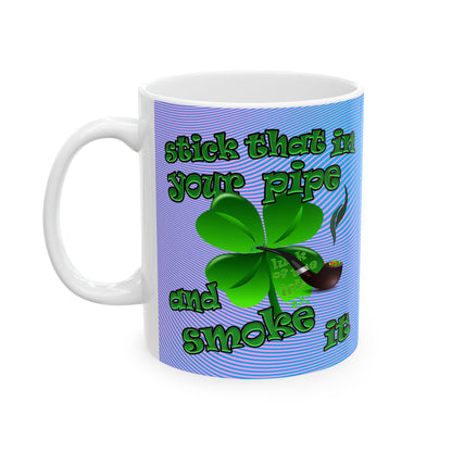 celtics logo - White Mug (light blue-purple wave)