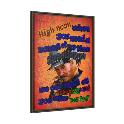 high noon - framed canvas art (burnt orange)