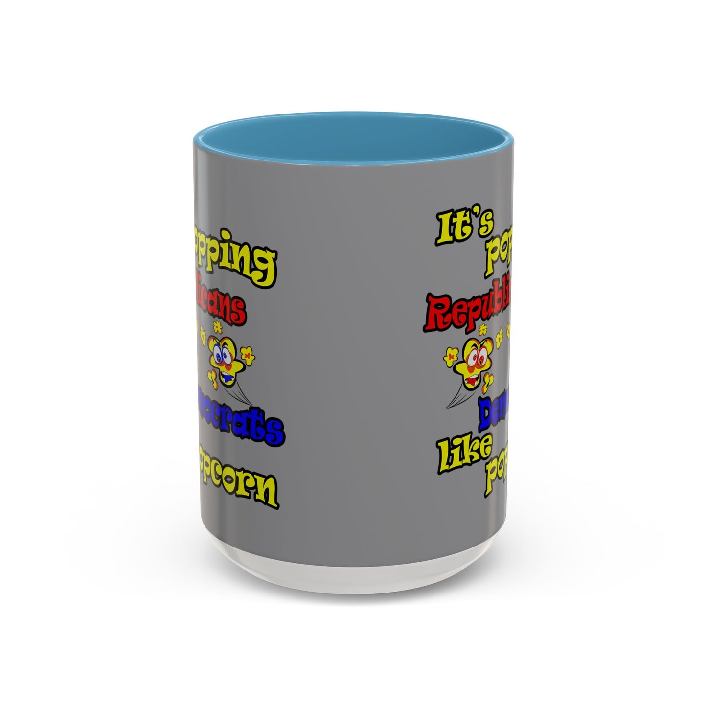 popping like popcorn - Accent Mug (grey)