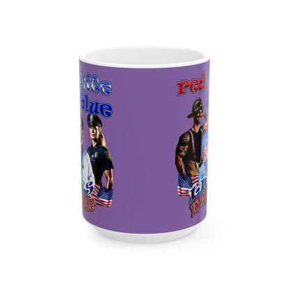 rw&b lives matter - White Mug (light purple)