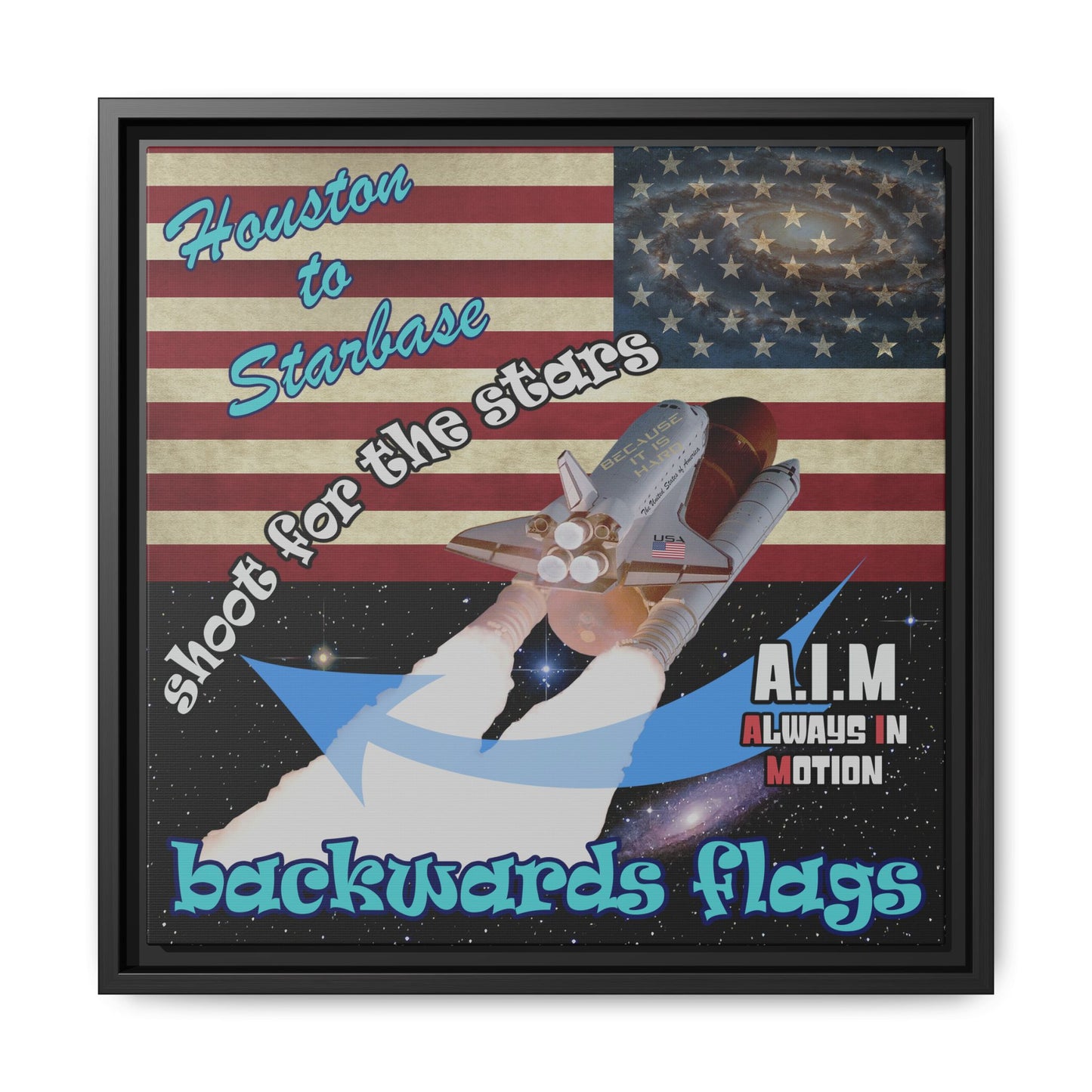 shoot for the stars - framed canvas art